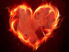 Mature female is posing outdoors