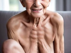 Charming older dames are posing seminaked