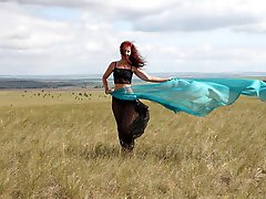 Turquoise Shavl for windly weather