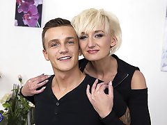 Horny housewife having fun with her toy boy