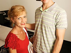 Horny housewife fucking her boy toy