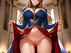 Masterpiece, best quality, showing breasts, nude